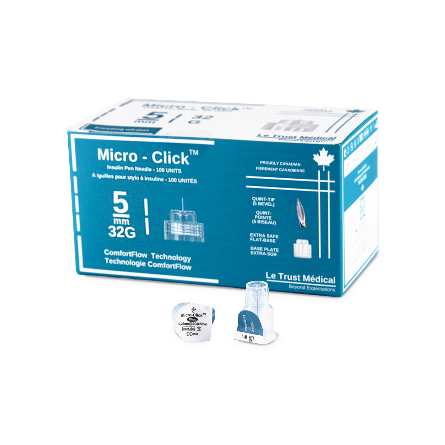 5mm 32G Micro-Click Universal Insulin Pen Needles