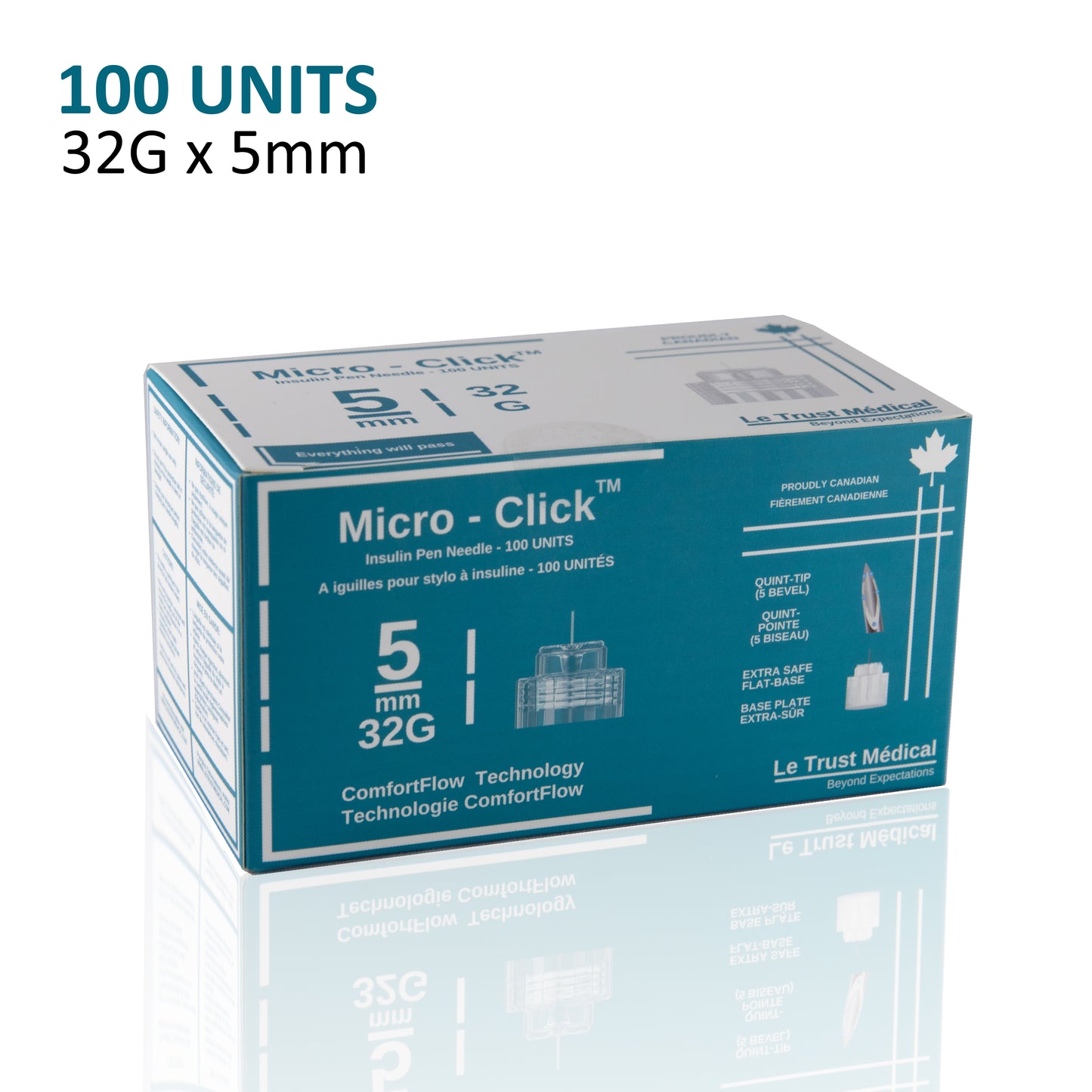5mm 32G Micro-Click Universal Insulin Pen Needles