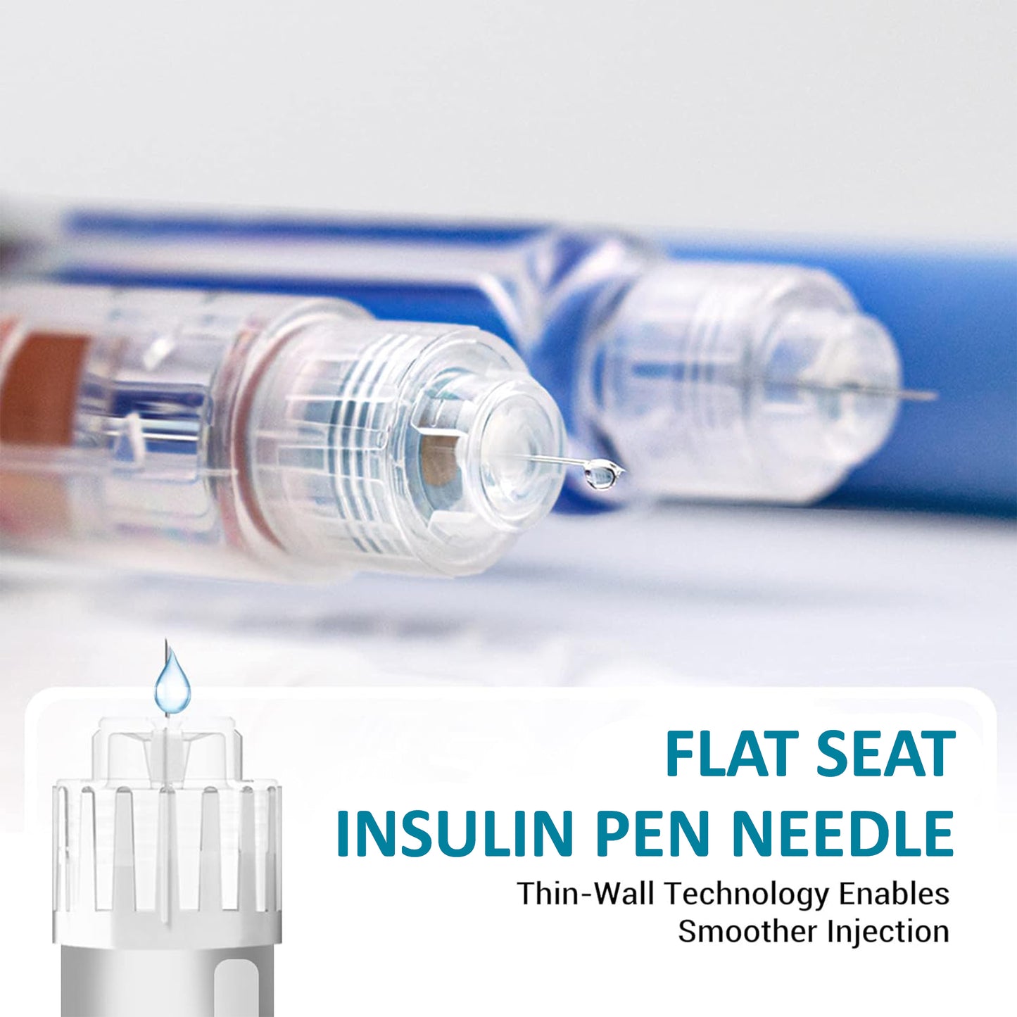 Aiguilles universelles pour stylo à insuline Micro-Click 5 mm 34 G